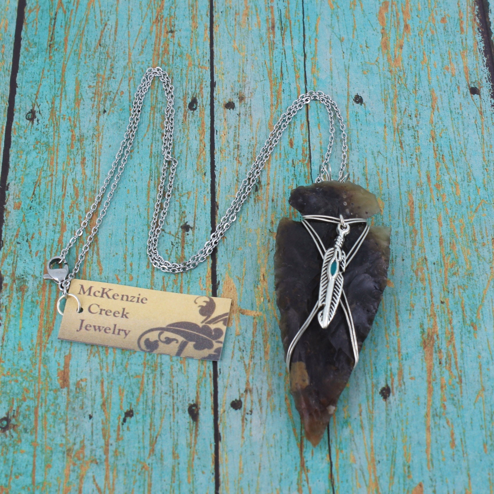 Wrapped Arrowhead with Feather  - product images  of 