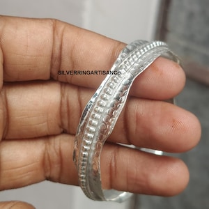 Beautiful Hammered Bangle, Spinner Bangle, Handmade Bangle Women Bangle, Party Wear Bangle Silver Jewelry Designer Bangle, Boho Jewelry Gift