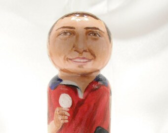 Blessed Carlo Acutis -  Catholic Saint Figure Peg Doll Toy Gift -made to order