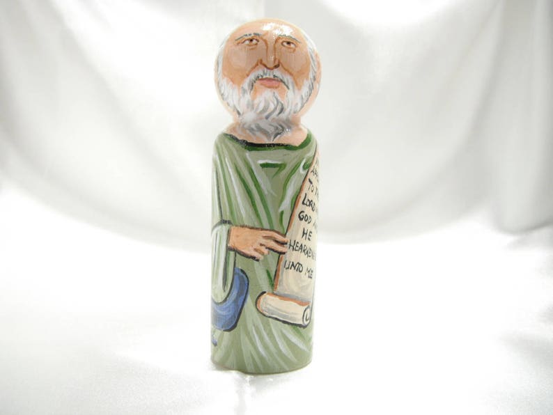 Old Testament Figure Peg Doll Toy the Prophet Jonah Made Etsy UK