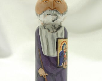 Catholic Saint Doll Wooden Peg Dolls Catholic Toy Confirmation Gift Baptism First Communion gift  - St.  Luke -  made to order