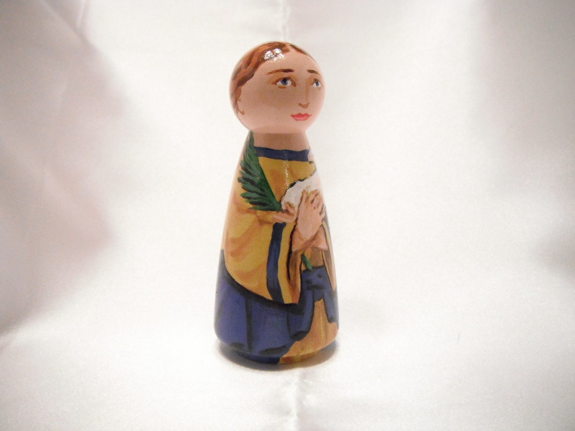 Catholic Saint Doll Wooden Peg Dolls Catholic Toy Gift Confirmation