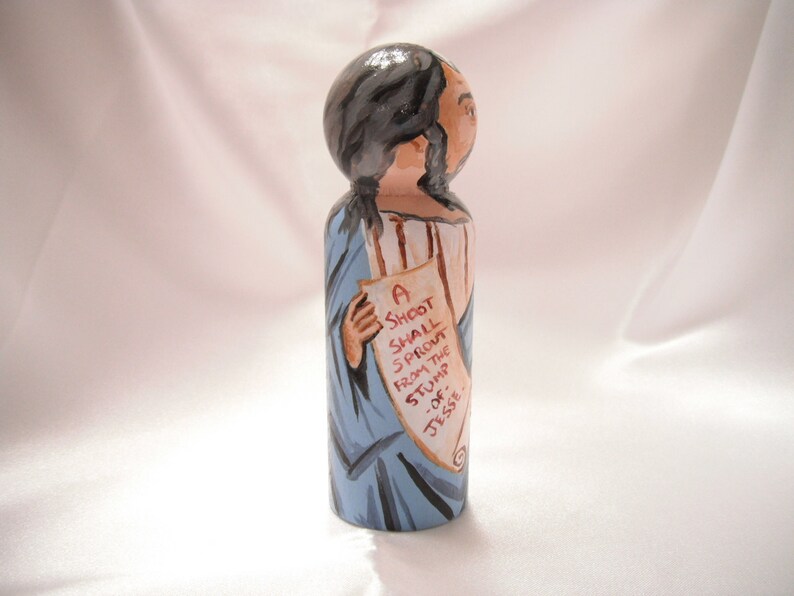 Old Testament Figure Peg Doll Toy Gift Isaiah the Prophet made to order image 3