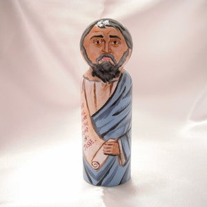 Old Testament Figure Peg Doll Toy Gift Isaiah the Prophet made to order image 1