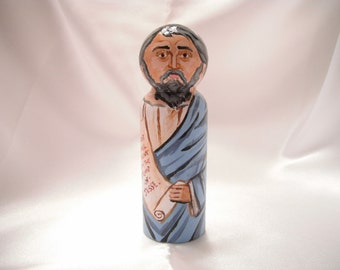 Old Testament Figure Peg Doll Toy Gift - Isaiah the Prophet  - made to order