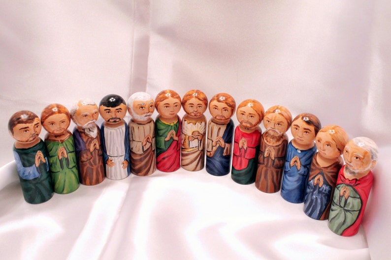 Catholic Saint Figure Peg Doll Toy Gift the Last Supper Etsy
