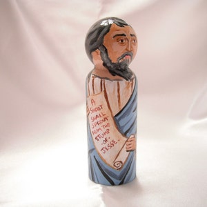 Old Testament Figure Peg Doll Toy Gift Isaiah the Prophet made to order image 2