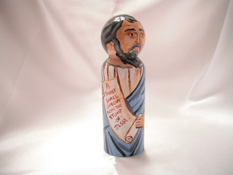 Old Testament Figure Peg Doll Toy Gift Isaiah the Prophet made to order image 2