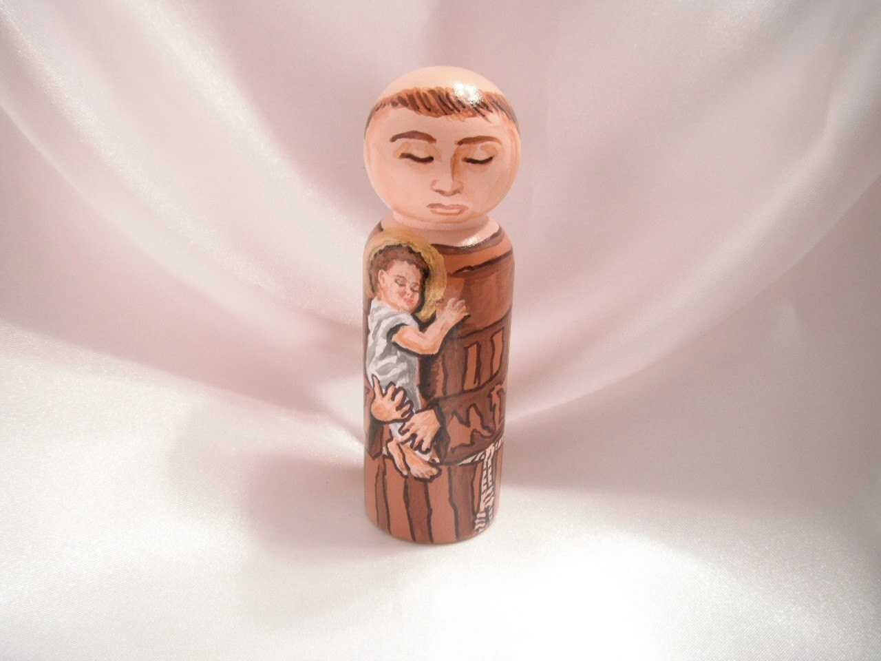 Catholic Saint Figure Peg Doll Toy Gift - St. Anthony of Padua - made to  order