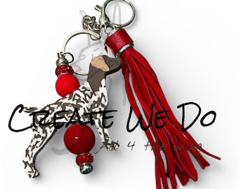 GSP Keychain {Dog Breed German Shorthaired Pointer} Tassel