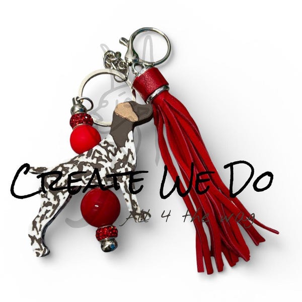 GSP Keychain {Dog Breed German Shorthaired Pointer} Tassel