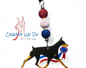 Doberman Ornament Hanging Charm
