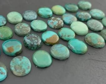 AAA Natural Tibetan Turquoise Oval Cabochon Calibrated Size Loose Gemstone 5x7mm to 18x25mm.