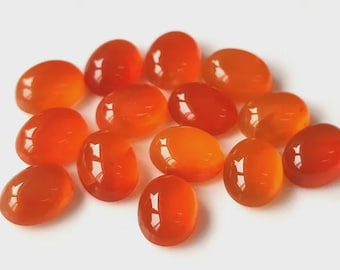 AAA Natural Carnelian Oval Cabochon, Calibrated Loose Gemstone, 3x5mm to 18x25mm.