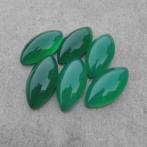 Cabujón de ónix verde natural AAA, talla marquesa, piedra preciosa suelta calibrada, 3 x 6,4 x 8,5 x 10,6 x 12,7 x 14,8 x 16,9 x 18,10 x 20 mm