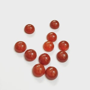 Natural Red Onyx Round Cabochon Flat Back Calibrated Gemstone 3,4,5,6,7,8,9,10MM