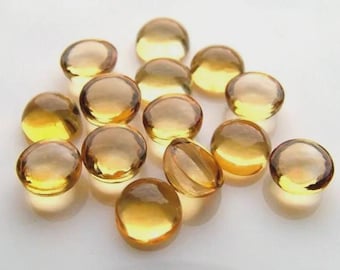 AAA Natural Citrine Loose Round Calibrated Cabochons 3, 4, 5, 6, 7, 8, 9, 10, MM
