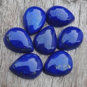 AAA Natural Lapis Lazuli Pear Cabochon Calibrated Size Loose Gemstone 3x5, 4x6, 5x7, 6x9, 7x10, 8x12, 9x13, 10x14MM