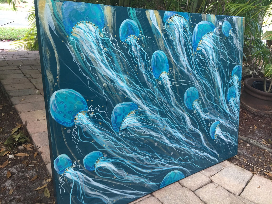 Sea Grove Jellyfish Etsy