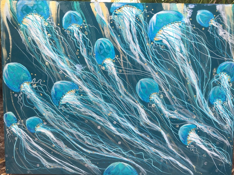 Sea Grove Jellyfish Etsy