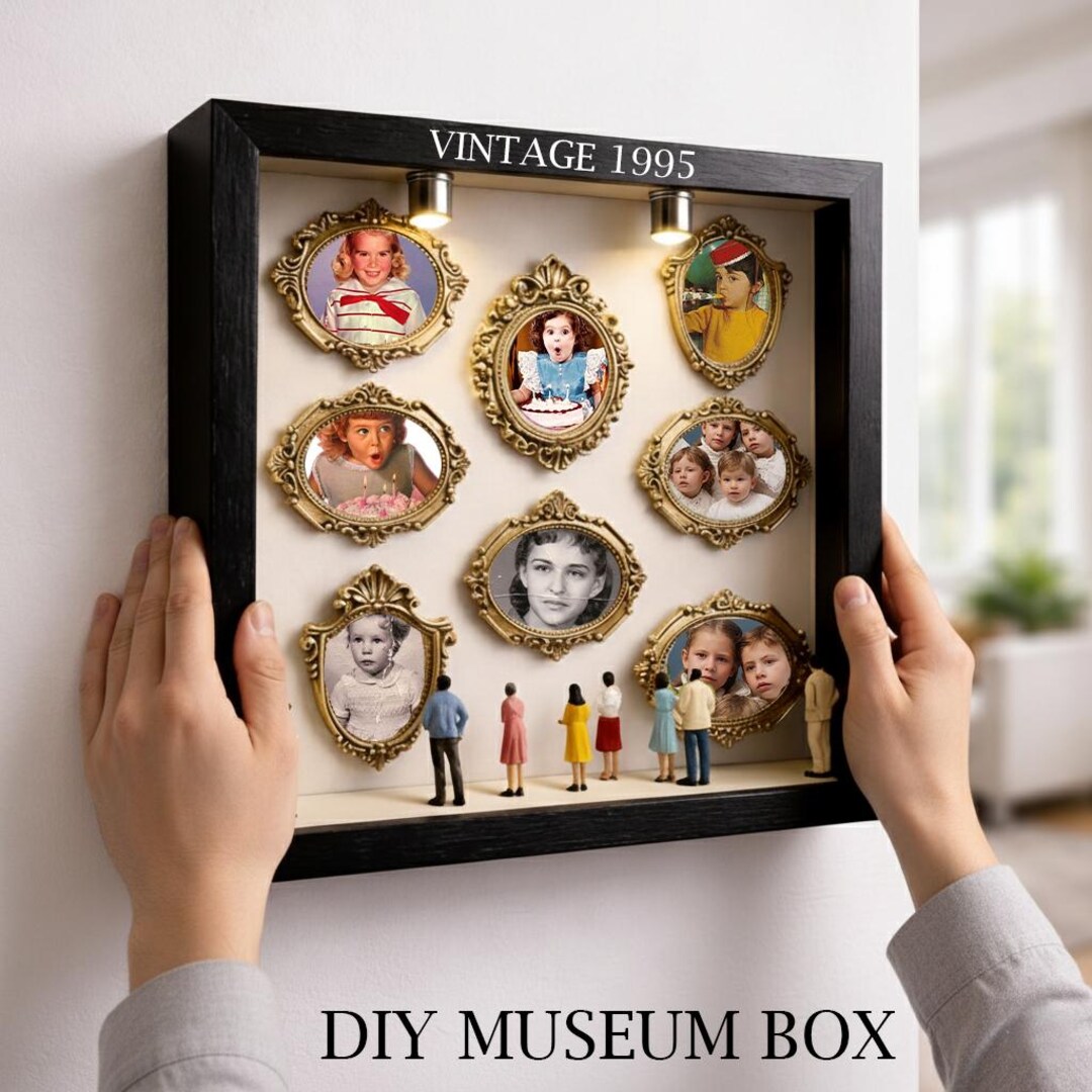 DIY Memory Shadow Box, LED Display With Gold Frames - Etsy