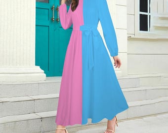 blue dress for baby girl Luxury Gold Maternity Gown, Pregnant Guest, Baby Shower, Gender Reveal Small / Champagne
