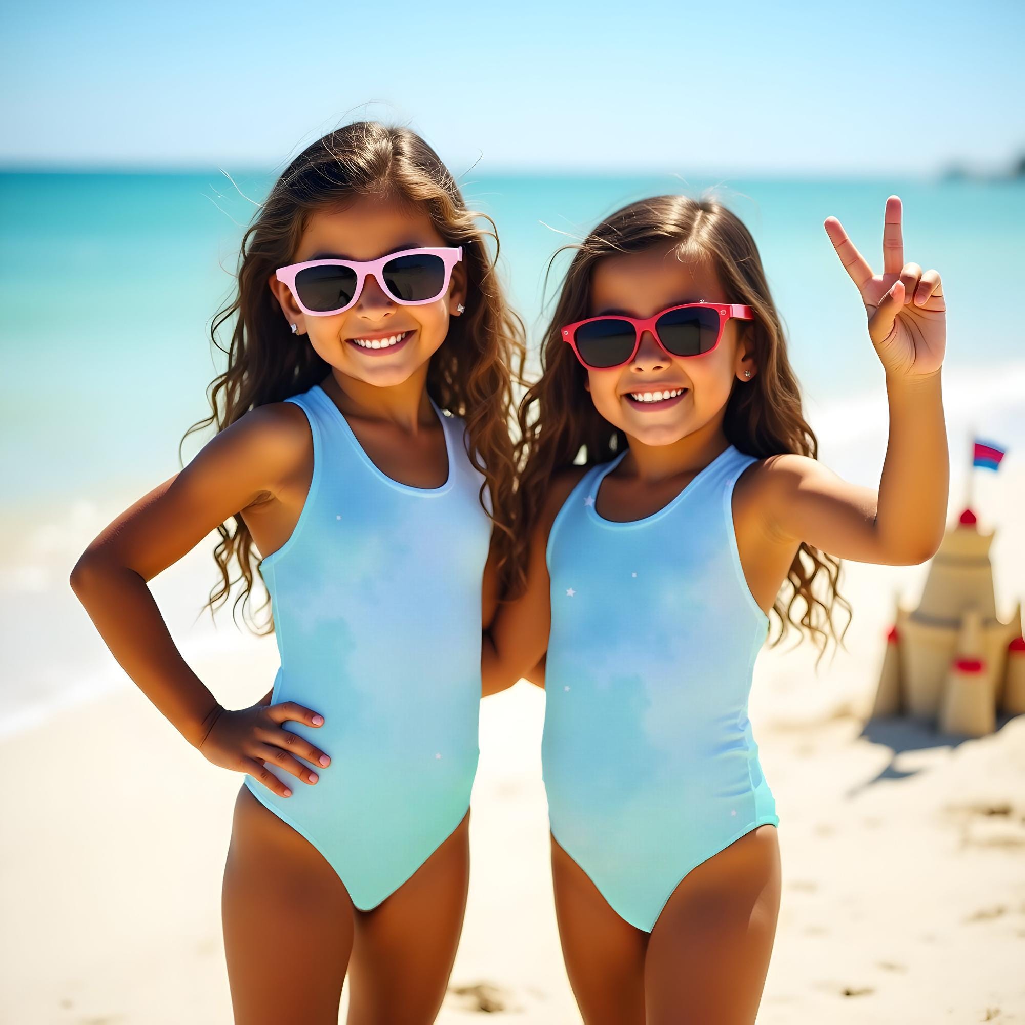 Maillot De Bain Love U Lots Fille - Taille 12/14, Motif Ancre Bleu/blanc/rose, Occasion Très Bon état
