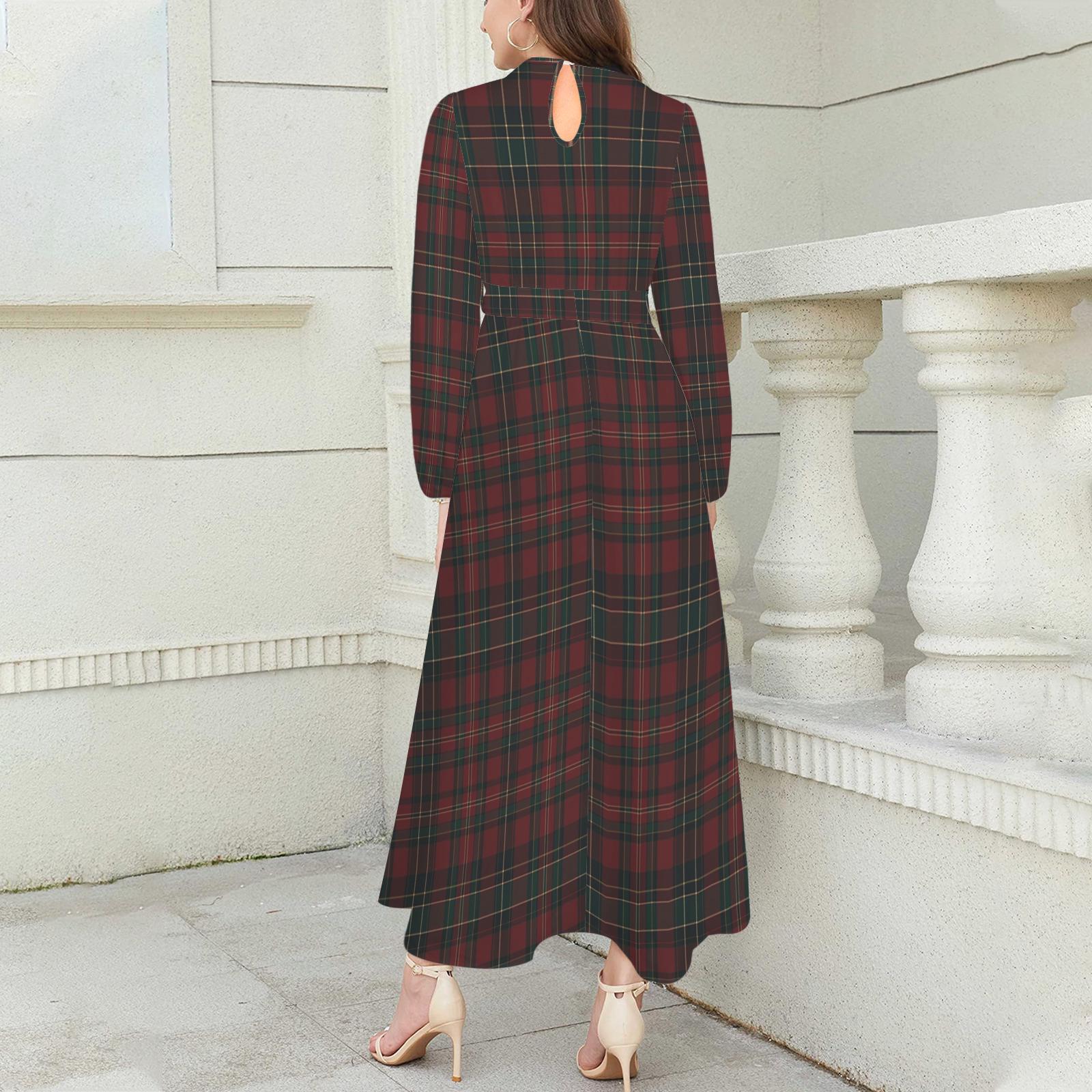long red plaid dress Red Plaid Tiered Maxi Dress - All Dresses