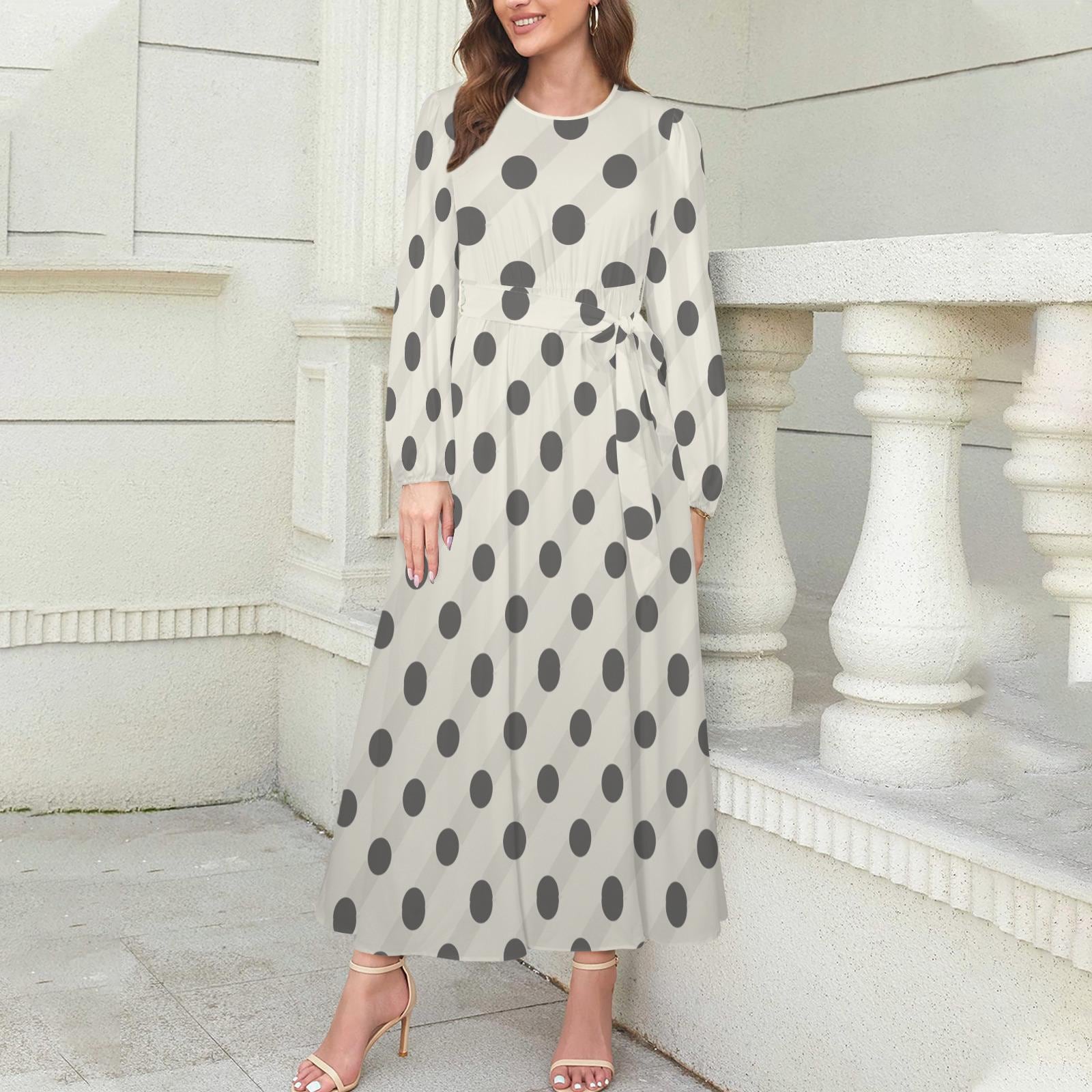 Gray Polka Dot Dress - Etsy