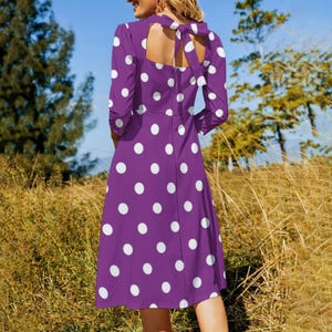 Purple polka dot dress plus size - Etsy Espaa Purple polka dot dress plus size - Etsy Espaa