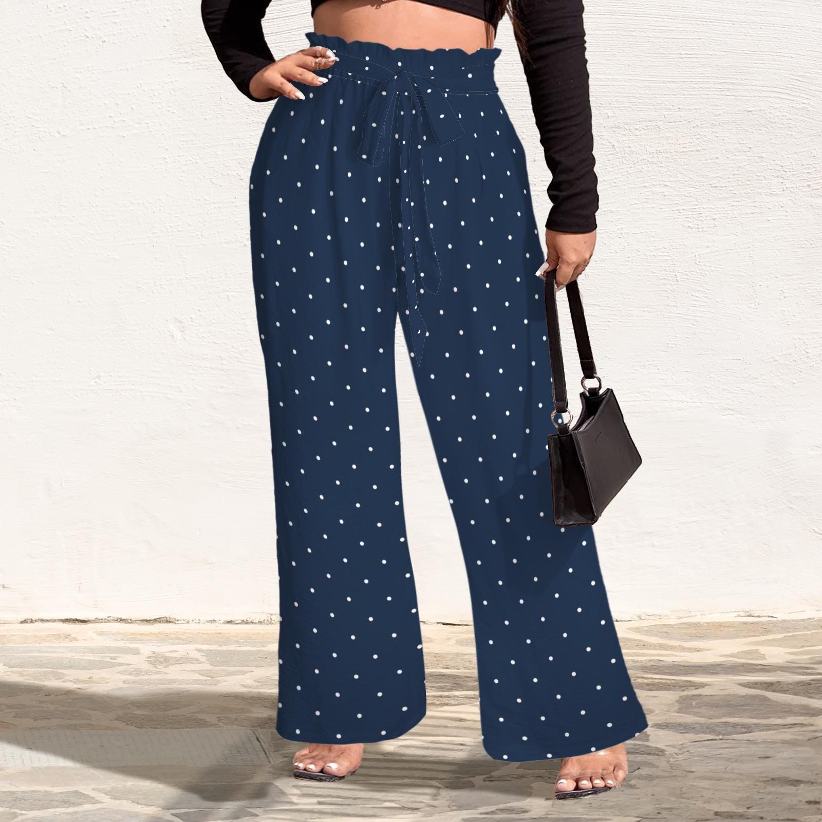 Navy Polka Dot Pants - Etsy display picture 1