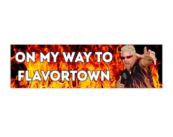 Autocollant pour voiture Guy Fieri 11 x 3 po, autocollant pour voiture drôle, autocollant pour voiture meme, alternative à l'aimant pour pare-chocs, accessoires de voiture, autocollant de voiture drôle