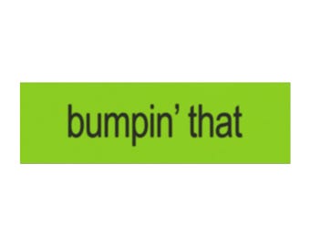 10" x 3" Bumpin' That Bumper Magnet, Funny Bumper Magnet, Funny Car Magnet, Bumper Sticker Alternative, Funny Magnetic Bumper Sticker