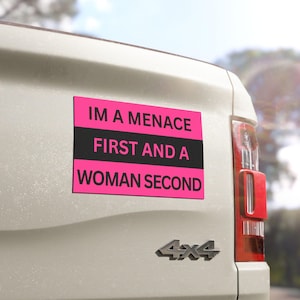 7.5&quot; x 4.5&quot; Funny Feminism Bumper Magnet, Funny Car Decal, Funny Car Accessories, Funny Car Magnet, Funny Bumper Sticker Alternative
