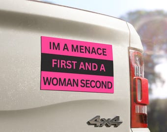 7,5 "x 4,5" lustiger Feminismus-Autoaufkleber, lustiges Autozubehör, lustiger Automagnet, lustige Aufkleberalternative