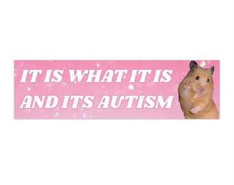 11" x 3" Autism Bumper Sticker, Funny Bumper Sticker, Meme Bumper Sticker Car Magnet Alternative Car Accessories Funny Car Sticker