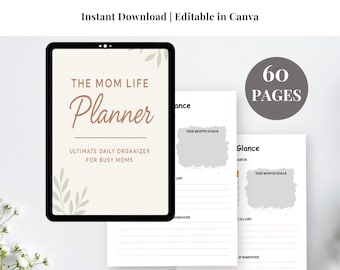 Mom Life Planner Printable: Daily, Weekly, Monthly Organizer (PDF Download)