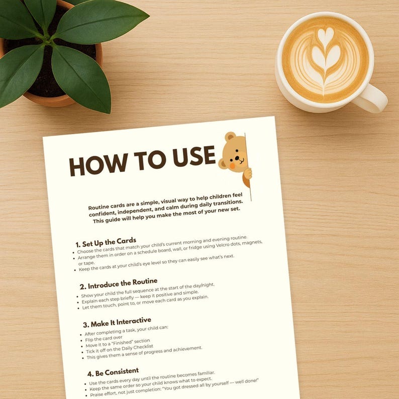 Toddler Routine Cards Bundle | Montessori Visual Schedule | Printable ...