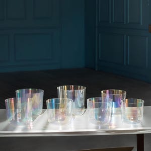 Juego de cuencos tibetanos de cristal de cuarzo Alchemy: energía curativa de los 7 chakras