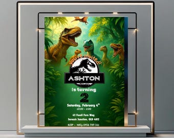 Dinosaur birthday invitation