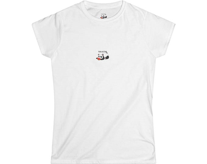 Charming Women's Softstyle Tee - Cute Panda Design, Casual Wear, Gift for Animal Lovers, Everyday Comfort, Summer Essentials