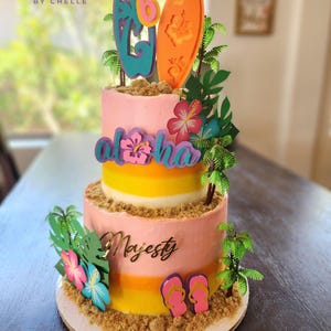 Hawaiian Luau cake toppers & decorations