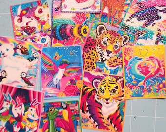 Pegatinas de animales de dibujos animados con purpurina