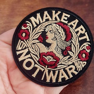 Make Art Not War Patch, Bügelbild, Geschenke unter 5