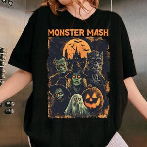 Monster Mash Png, Monster Mash Shirt, Halloween Shirt Designs, Vintage Halloween Shirt png, Halloween Png, Halloween Monsters png, png Files