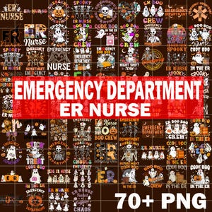 Emergency Department Halloween Bundle Png,Emergency Nurse Halloween Png, ER Nurse Png, Spooky Nurse Png, Nurse Life Gift, Nurse Propofol Png