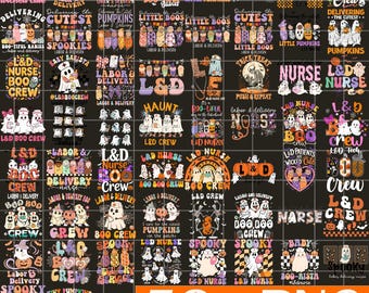 Labor And Delivery Nurse Halloween Png Bundle,Funny Nicu Nurse Halloween Png,Nurse Thankgiving, Nurse Halloween, LD Nurse Fall