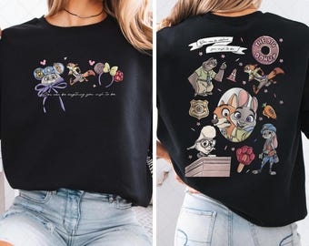 Coquette Rosett Akvarell Zootropia Karaktärer Png, Fox Nick Wilde Retro Digital, Söt Kanin Judy T-shirt Konst, Familjeresa 2025 Tecknad Design
