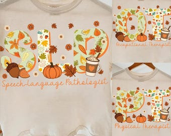 Therapy Squad Fall Png Bundle, Physical Therapist Png, Halloween Png, SLP OT PT Team Png, Speech Physical Png, Spooky Therapist Png