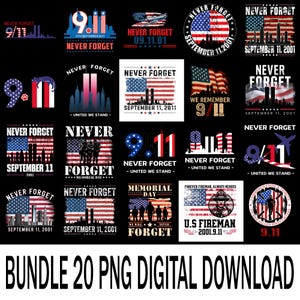 We Remember Never Forget PNG, September 11 Patriot Day Clipart, 9/11 Memorial Sublimation Design, American Flag Digital Download